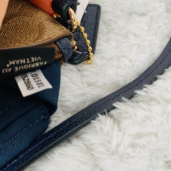 NWT Coach Signature PVC & Leather Small Wristlet in Midnight - Picture 10 of 10
